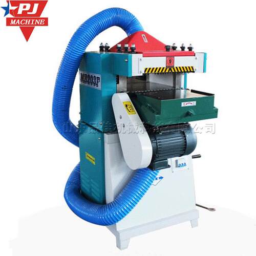 木工机械双面压刨机 履带式输送带单面压刨床 自动三进两出刨木机