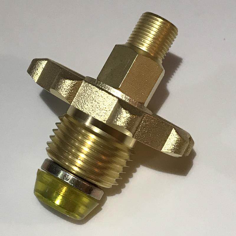 一头接台湾常规瓦斯桶煤气罐液化气一头接扁气罐阀门用的直通接头