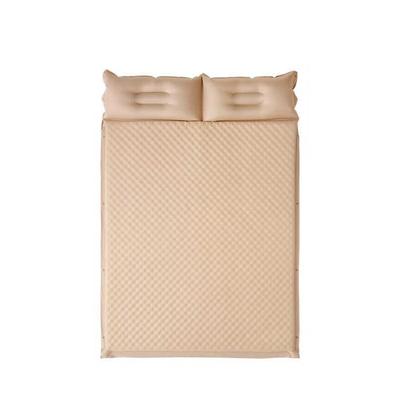户外露营午休便携式自动充气垫防潮垫隔脏波点带枕单人双人可拼接