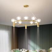 后现代设计师餐厅泡泡圆环吊灯北欧魔豆分子卧室书房简约大气吊灯