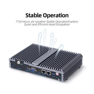 沃朗诺超轻薄一体式 工控小主机 工控电脑J1900双LAN口迷你嵌入式
