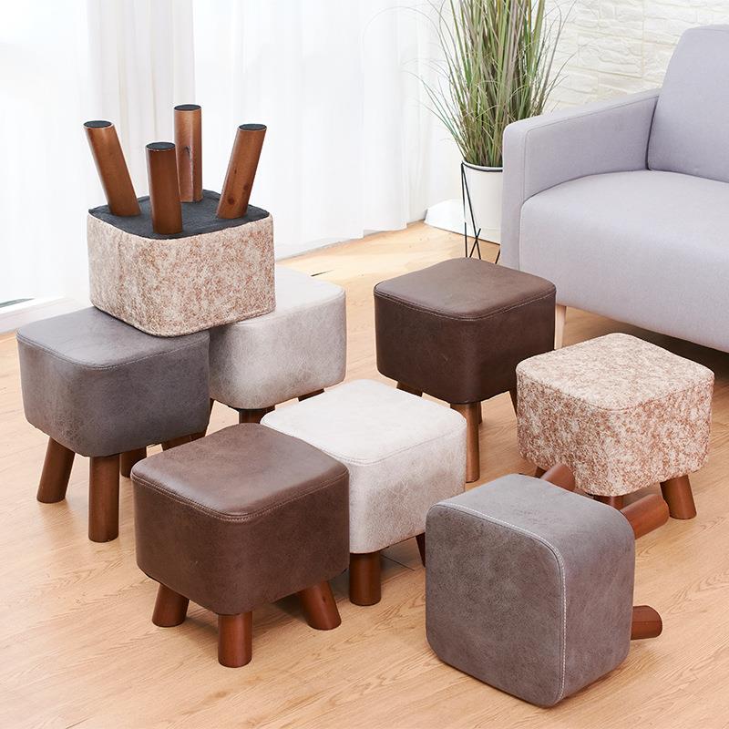 木质小凳子家用成人沙发凳皮凳创意卧室客厅换鞋凳时尚儿童小板凳