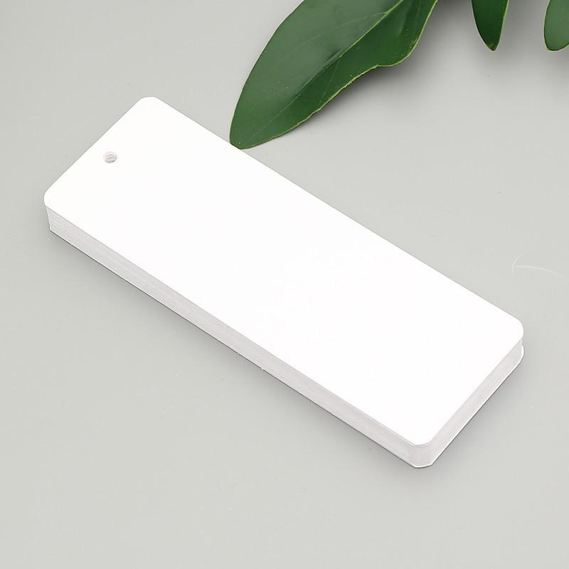 30张空白圆角纸书签带孔 牛皮纸350荷兰白卡纸手绘手工书签富同