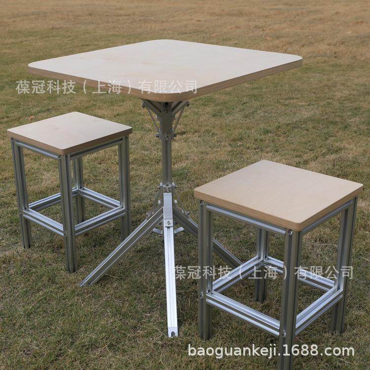 MSJ家居家用公司店铺工业风格方桌铝合金型材大方桌MSJ-ZZ60F-S