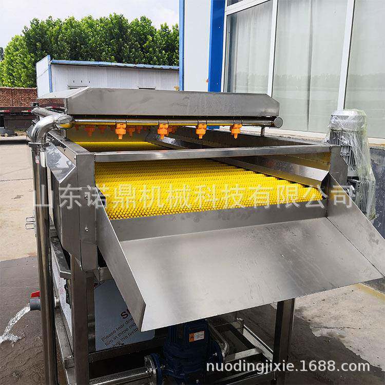 毛辊压喷淋清洗设备 可定制 厂家直销 红薯清洗去泥毛刷清洗机