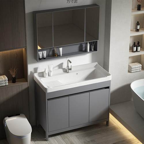 落地式衣柜组合太空陶铝瓷一洗体洗手台盆衣阳950台室外带搓板洗