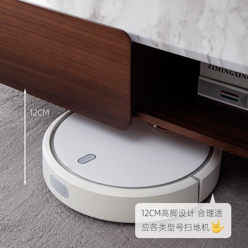 高端大理茶几电视柜组石见包装木合正方熏形轻奢家用实茶几客厅整