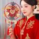 包邮 中式 婚礼团扇新娘扇子结婚喜扇手工DIY材料包出嫁接亲秀禾扇