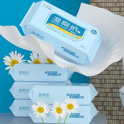 40 Wet toilet paper flushable toilet paper wipes