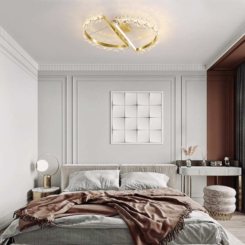 花朵灯家用浪漫餐厅北欧吸顶灯灯饰现代客厅卧室温馨创意简约水晶