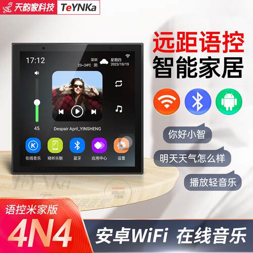 天韵家TeYNKa背景音乐主机4V蓝牙智能家居控制器系统套装吸顶喇叭