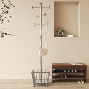 卧室挂衣架落地客厅可移动立式金属衣帽架小型铁艺加粗加厚小衣架