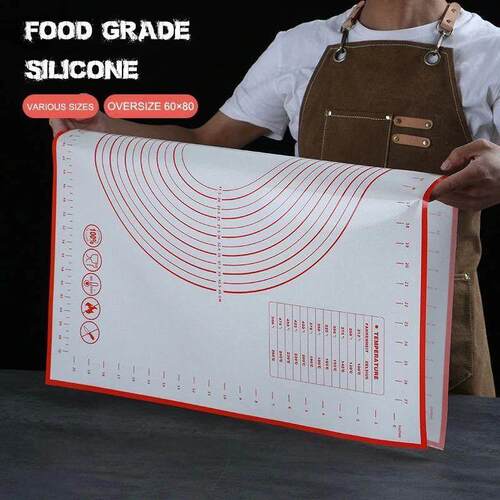 Oversize 80/70/60cm Silicone Baking Mat Pastry Rolling Knead