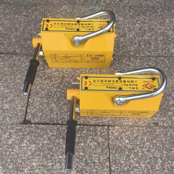 上海沪工磁力吊永磁起重器强力磁性吸盘工业磁盘吊具600kg1吨2吨T