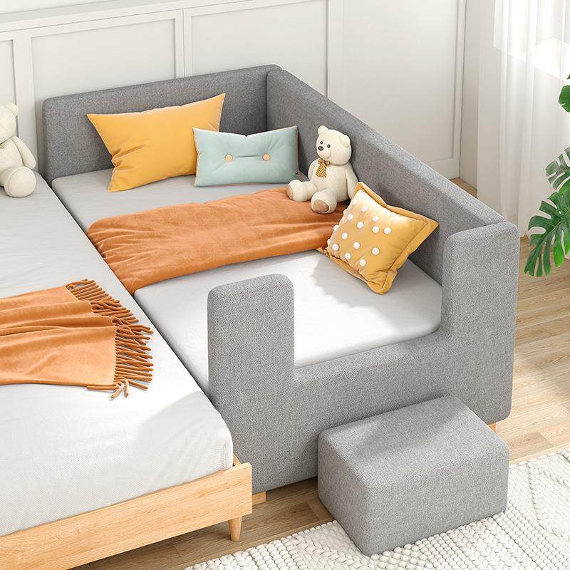 接男宝宝大床女孩实木儿童拼加宽边床WFD平床接小床带护栏婴儿公