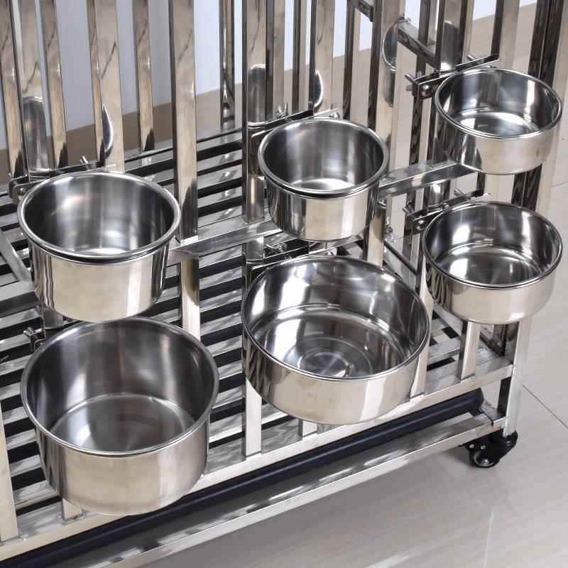 狗碗不锈钢悬挂碗宠物饮水器狗食盆固定挂笼猫碗兔子碗防打翻