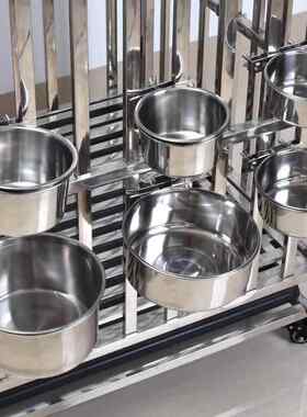 狗碗不锈钢悬挂碗宠物饮水器狗食盆固定挂笼猫碗兔子碗防打翻