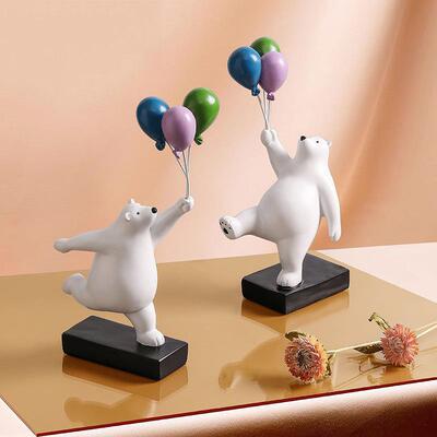 关档创意间气球兔子摆件动物客厅桌面高高级感玄橱窗家居VCN房装