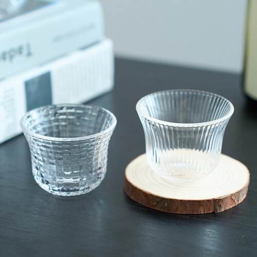 日式耐热玻璃茶具小茶杯清酒杯果酒梅子酒杯白酒杯子品茗杯咖啡杯