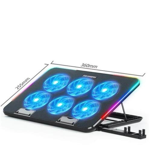 RGB Laptop Cooling Pad Gaming Laptop Cooler, Fan Quiet Stand
