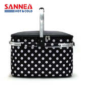 三能保温野餐篮可折叠冰包户外保温保冷手提收纳篮现货