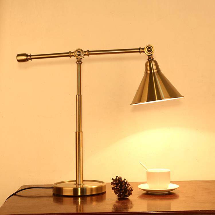 正品美式复古灯欧式奢华客厅卧室床头灯D创约意简书房LE台护眼节