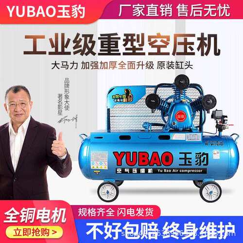 空压机工业级大型380V高压气泵喷漆打气泵小型220V空气压缩机汽修