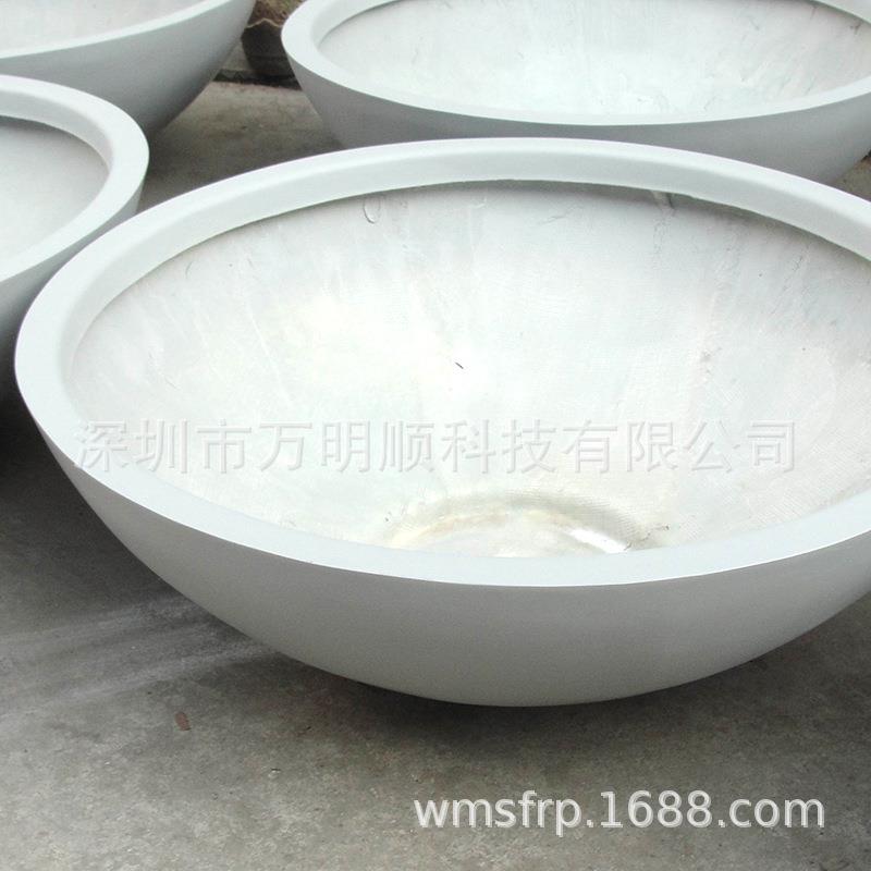 商场装饰用绿化花钵玻璃纤维花钵酒店大堂落地式花钵圆形花盆