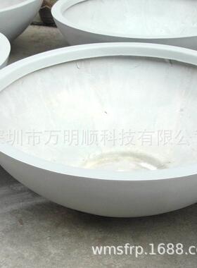 商场装饰用绿化花钵玻璃纤维花钵酒店大堂落地式花钵圆形花盆