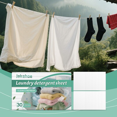 JAKEHOE Home Laundry Cleaning Sheets - Dissolves deep into f