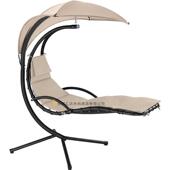 户外铁艺秋千吊椅休闲吊篮摇椅别墅庭院阳台成人躺床月亮吊床吊椅