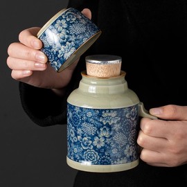 小暖壶马克杯带盖大容量，陶瓷保温杯泡茶杯办公旅行茶具水杯焖茶壶