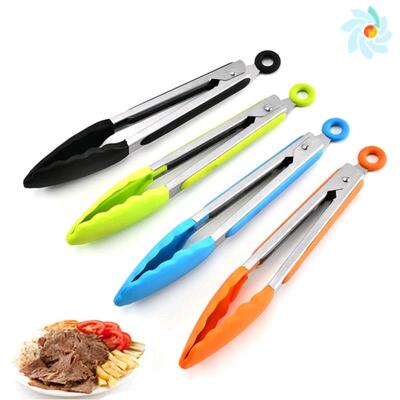 Silicone Food Tong Stainless Steel Kitchen Tongs Silicone no