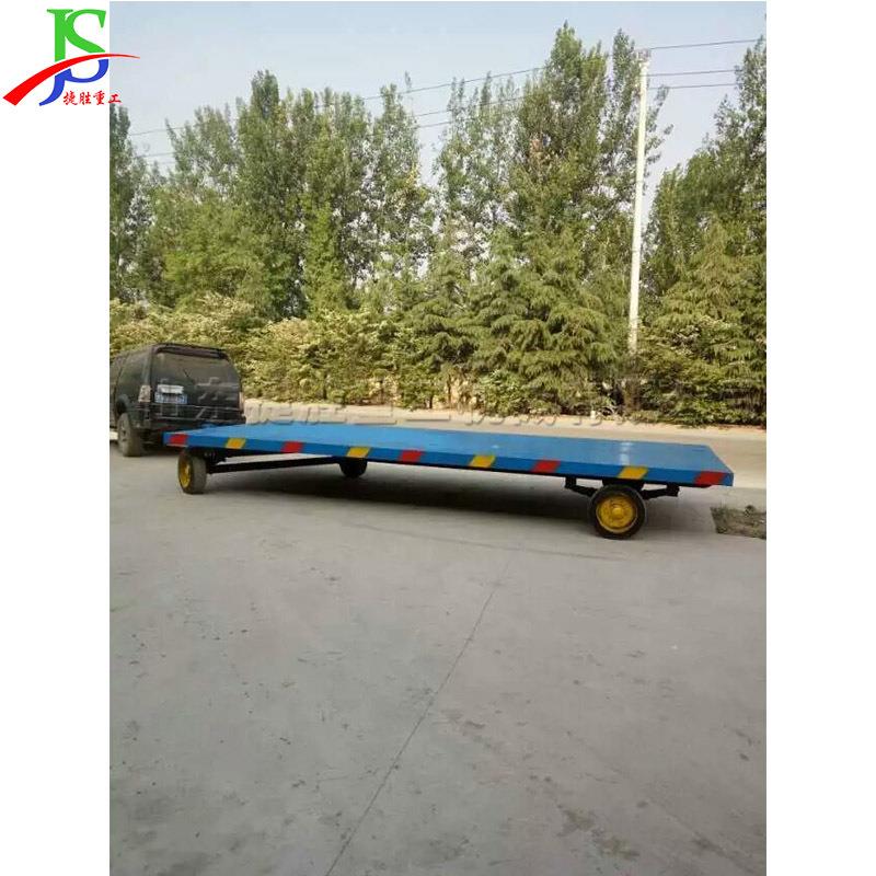 大型机场行李箱搬运平板车 工厂重型货物平板拖车 集装箱用拖板车