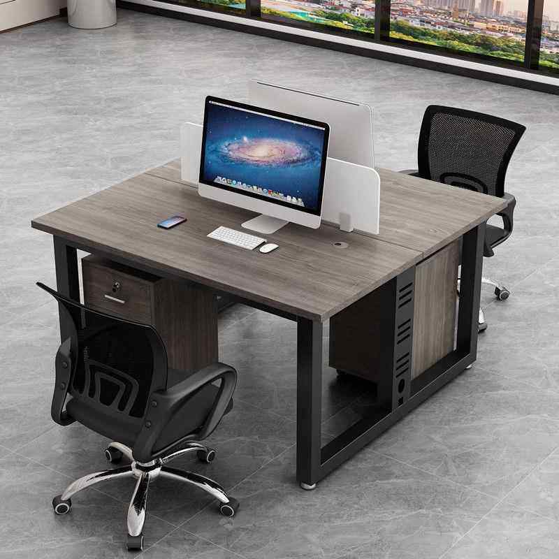 简约职员办公桌员工电脑桌办公桌椅组合2/4/6人屏风工作位卡座