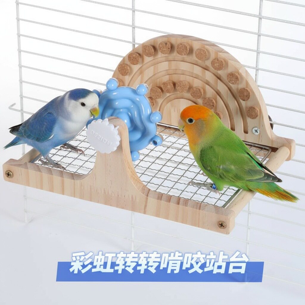 不锈钢台站架装饰品鹦鹉造景装饰