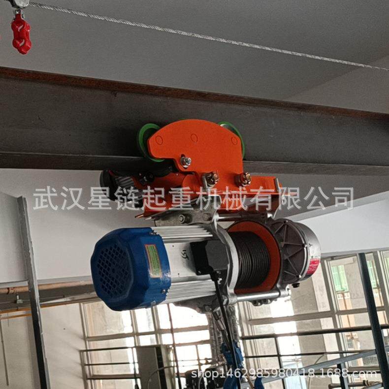 1吨1.5T380V仓库吊货机运行式电动葫芦工字钢提升机钢丝绳卷扬机