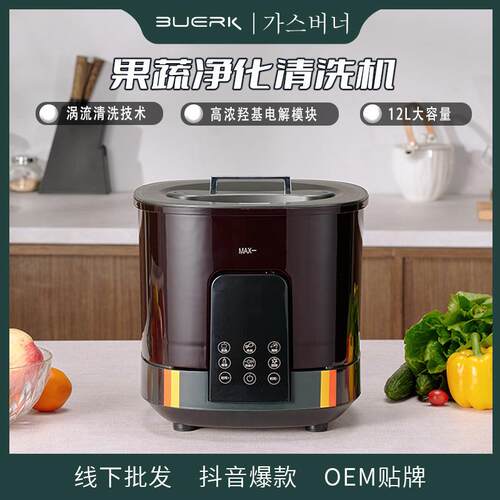 布比克果蔬清洗机旋转家用净化器全自动食材净化机水果肉洗菜机
