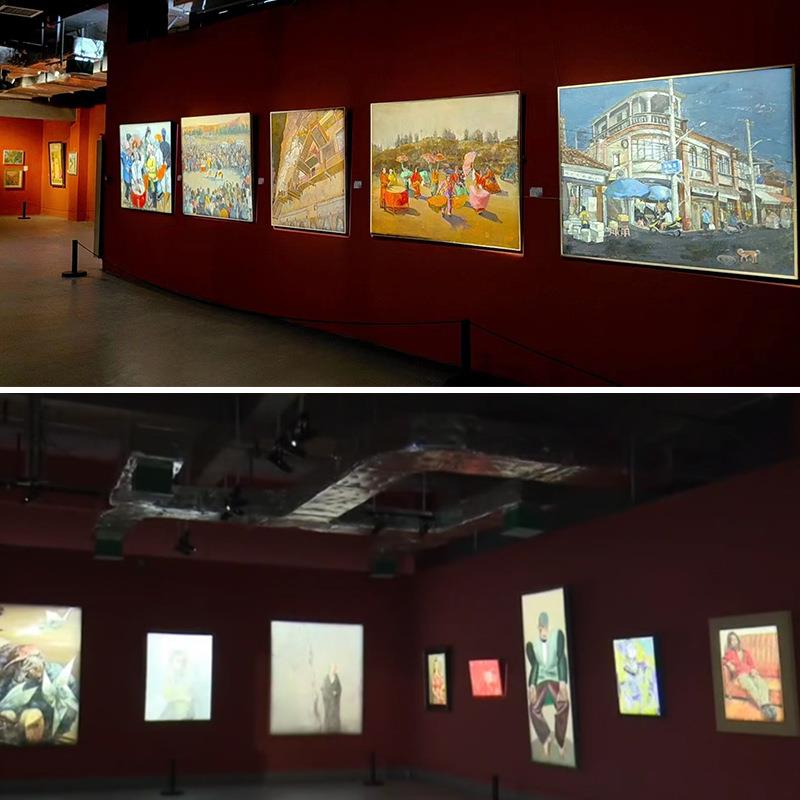 字画展览画廊明装切光灯博物馆聚光cob轨道灯截光调形状照画灯