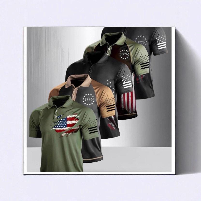 3 Pack Men's Big & Tall Henley Short Sleeve Shirts Cotton