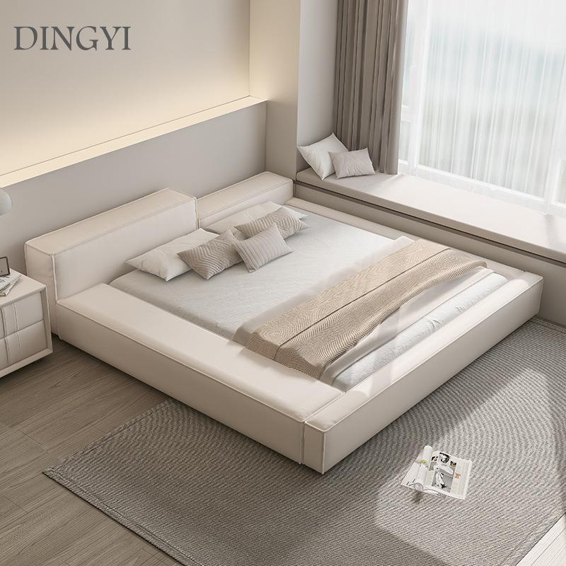 DINGYI 凯里 榻榻米落地床主卧床奶油风地台床baxter豆腐块床矮床