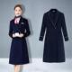 毛呢子外套 大衣女酒店前台工作服冬装 高端中长款 售楼部空姐职业装