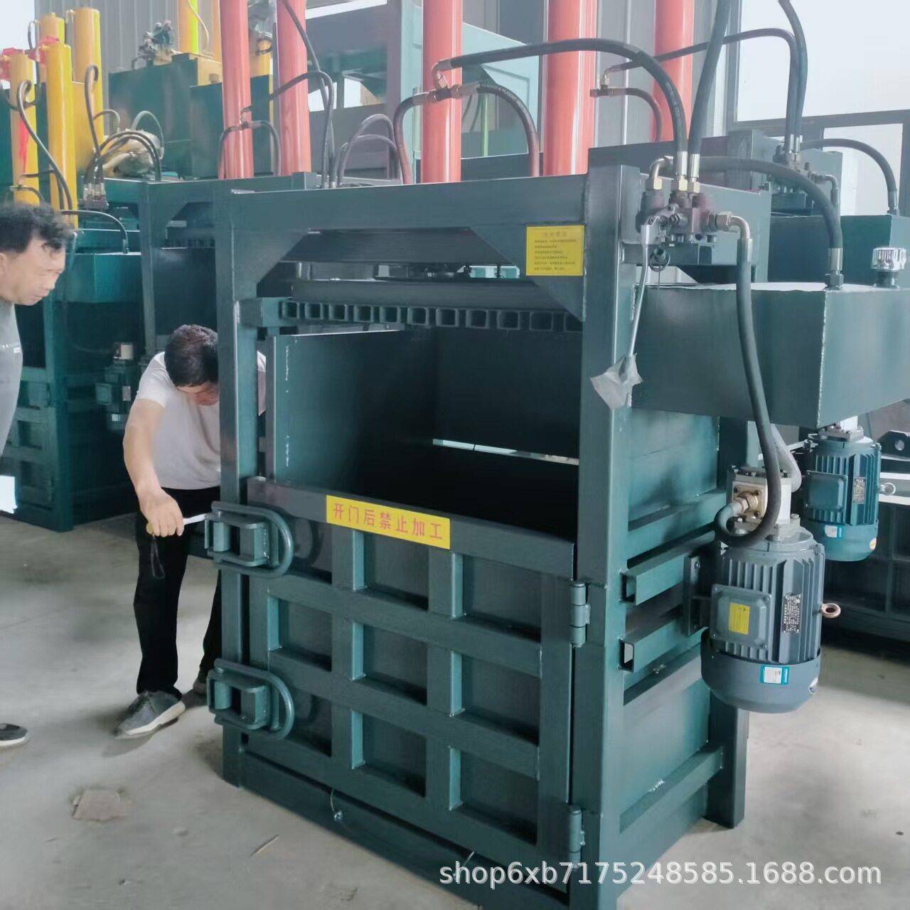 自动液压打包机压缩废纸塑料胶皮胶带棉纺布料方便运输打包机厂家