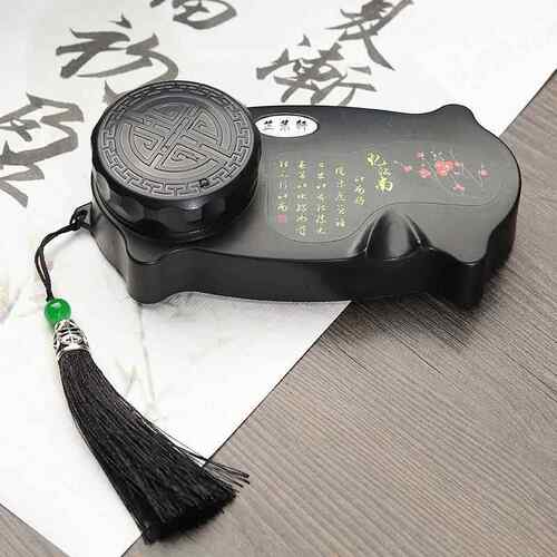 正品便携多盒功能砚台防漏防干免洗用书法带专盖墨盒墨碟池毛笔墨