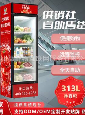 自动售货机24小时小区无人自助蔬菜水果机AI视觉单开门生鲜扫码柜