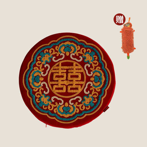 红色跪垫敬茶福用品加厚b结婚婚庆一对&婚礼敬酒喜字喜庆改口大垫