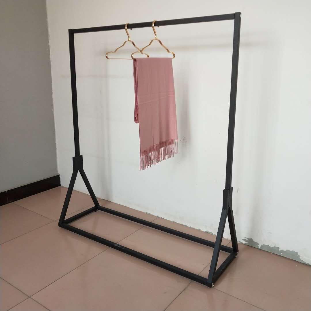 欧式铁艺服装架展示架 落地式婚纱陈列架 服装店货架侧挂龙门衣架