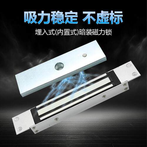2吸8NWY0KG入禁式磁力锁12v嵌入式暗装磁力埋锁门磁力锁防水磁锁