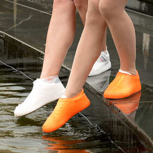 硅胶雨鞋 套防水雨天防滑加厚耐磨底环保鞋 套雨天男女儿童通用款