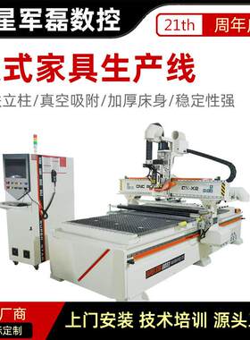 全自动三四多工序开料机数控大型c板式家具橱柜门衣柜雕刻开料